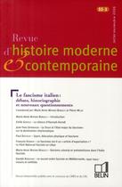 Couverture du livre « Le fascisme italien ; débats, historiographie et nouveaux questionnements » de  aux éditions Belin