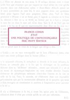 Couverture du livre « Etat, une politique de l'imprononçable » de Francis Cohen aux éditions Eric Pesty