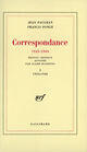 Couverture du livre « Correspondance T.1 » de Jean Paulhan et Francis Ponge aux éditions Gallimard