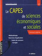 Couverture du livre « Le Capes De Sciences Economiques Et Sociale N.17 ; 2e Edition » de Saadoun aux éditions Vuibert