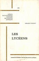 Couverture du livre « Les lycéens » de Gerard Vincent aux éditions Presses De Sciences Po