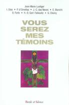 Couverture du livre « Vous serez mes temoins » de  aux éditions Parole Et Silence