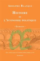 Couverture du livre « Histoire de l'économie politique en Europe des anciens jusqu'à nos jours » de Auguste Blanqui aux éditions Inclinaison