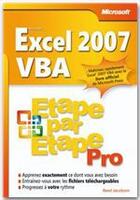 Couverture du livre « Excel 2007 VBA » de Jacobson-R aux éditions Microsoft Press