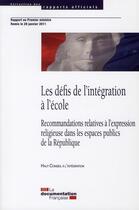 Couverture du livre « Les défis de l'intégration à l'école » de  aux éditions Documentation Francaise