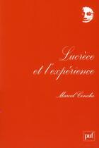 Couverture du livre « Lucrèce et l'expérience » de Marcel Conche aux éditions Puf