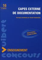 Couverture du livre « Capes externe de documentation (3e édition) » de  aux éditions Vuibert