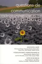 Couverture du livre « Questions de communication, n° 19/2011 : Annoncer la mort » de Flor Rabatel Alain aux éditions Pu De Nancy