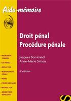 Couverture du livre « Droit pénal, procédure pénale (8e édition) » de Anne-Marie Simon et Jacques Borricand aux éditions Sirey
