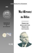 Couverture du livre « Les erreurs du sillon » de Emmanuel Barbier aux éditions Saint-remi