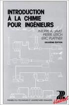 Couverture du livre « Intro.Chimie/Ingenieurs » de Javet aux éditions Ppur