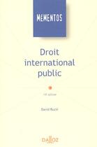 Couverture du livre « Droit International Public » de David Ruzie aux éditions Dalloz