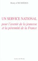 Couverture du livre « Un service national » de D Humieres aux éditions Lettres Du Monde