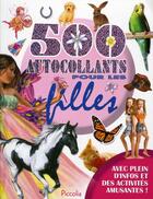 Couverture du livre « 500 autocollants pour les filles » de  aux éditions Piccolia