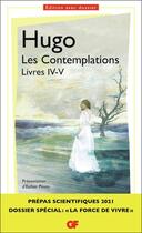 Couverture du livre « Les contemplations livres IV-V » de Victor Hugo aux éditions Flammarion