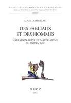 Couverture du livre « Des fabliaux et des hommes » de Alain Corbellari aux éditions Droz