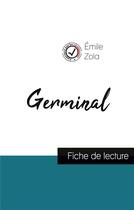 Couverture du livre « Germinal de Emile Zola (fiche de lecture et analyse complète de l'oeuvre) » de  aux éditions Comprendre La Litterature