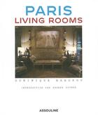 Couverture du livre « Paris living rooms » de Dominique Nabokov aux éditions Assouline