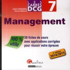 Couverture du livre « Carres dcg 7 - management, 5eme ed » de Andre Cavagnol aux éditions Gualino