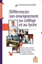 Couverture du livre « Differencier son enseignement au college et au lycee » de Frederic Bablon aux éditions Esf