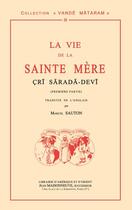 Couverture du livre « La vie de la Sainte Mère Cri Sarada-Devi Tome 1 » de Marcel Sauton aux éditions Jean Maisonneuve