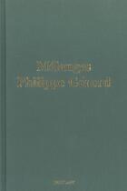 Couverture du livre « Melanges philippe gerard » de  aux éditions Bruylant