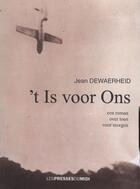 Couverture du livre « T is voor ons » de Jean Dewaerheid aux éditions Presses Du Midi