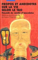 Couverture du livre « Propos et anecdotes sur la vie selon le Tao » de Yiqing Liu aux éditions Picquier