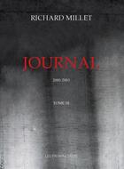 Couverture du livre « Journal : 2000-2003 » de Richard Millet aux éditions Les Provinciales