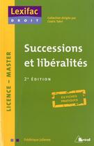 Couverture du livre « Successions et liberalites 2e ed. » de Julienne aux éditions Breal