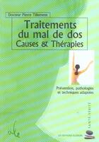 Couverture du livre « Traitements du mal de dos » de Tillement Pierre Dr aux éditions Ellebore