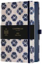 Couverture du livre « Agenda journalier grand format shibori fleurs » de Castelli aux éditions Castelli Milano