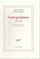 Couverture du livre « Correspondance 1920-1959 » de Breton/Peret aux éditions Gallimard