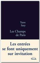 Couverture du livre « Les champs de Paris » de Yann Suty aux éditions Stock