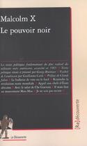 Couverture du livre « Le Pouvoir Noir » de Malcom X aux éditions La Decouverte