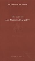 Couverture du livre « Les raisins de la colere, dix etudes » de Marc Amfreville aux éditions Michel Houdiard