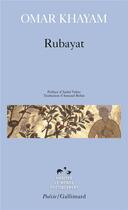 Couverture du livre « Rubayat » de Omar Khayam aux éditions Gallimard