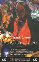 Couverture du livre « Du goût public » de Gerard Conio aux éditions L'age D'homme