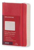 Couverture du livre « Agenda 2017 journalier poche souple rouge » de  aux éditions Moleskine