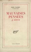 Couverture du livre « Mauvaises pensees et autres » de Paul Valery aux éditions Gallimard (patrimoine Numerise)