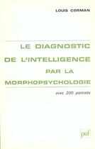 Couverture du livre « Diagnostic intell.par morphopsychol. » de Corman Louis aux éditions Puf