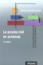 Couverture du livre « Droit judiciaire privé ; le procès civil en schémas (2e édition) » de Lapoyade Deschamps aux éditions Ellipses