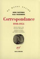 Couverture du livre « Correspondance (1910-1954) » de Pasternak/Freid aux éditions Gallimard