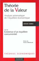 Couverture du livre « Theorie de la valeur - 2eme edition » de Gerard Debreu aux éditions Dunod