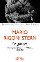 Couverture du livre « En guerre ; campagnes de France et d'Albanie (1940-1941) » de Mario Rigoni Stern aux éditions Belles Lettres