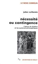 Couverture du livre « Necessite ou contingenc » de Jules Vuillemin aux éditions Minuit