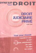 Couverture du livre « Droit judiciaire prive » de Cecile Robin aux éditions Vuibert