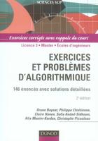 Couverture du livre « Exercices et problèmes d'algorithmique (2e édition) » de Bruno Baynat aux éditions Dunod