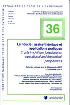 Couverture du livre « La fiducie assise theorique et applications pratiques » de  aux éditions Lexisnexis