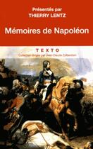 Couverture du livre « Mémoires Napoléon ; coffret » de Thierry Lentz et Napoleon aux éditions Tallandier